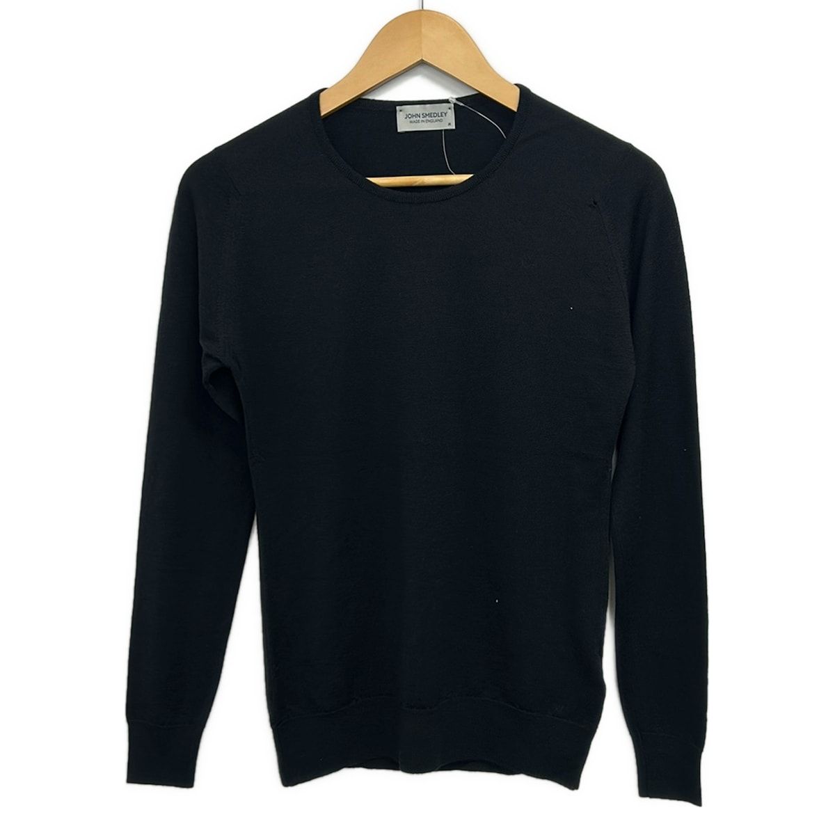JOHN SMEDLEY(ジョンスメドレー) 長袖セーター サイズM レディース - 黒 クルーネック