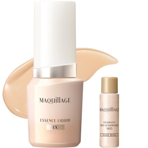 【新品】マキアージュ ファンデーション エッセンスリキッドEX オークル10 24mL+化粧下地小型つき 8mL SPF50+ リキッド状 2025年モデル 毛穴カバー つや 透明感 ファンデ美容液 無香料 MAQUILLAGE 【オンライン a3d0571c