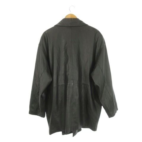 シープハウス SHEEP HOUSE VOISIN レザージャケット 上着 L 黒 ブラック ダブルブレスト ロング丈 長袖 /CK5 ■GY03 シープハウス SHEEP HOUSE VOISIN レザージャケット 上着 L 黒 ブラック ダブルブレスト ロング丈 長袖 /CK5 ■GY03