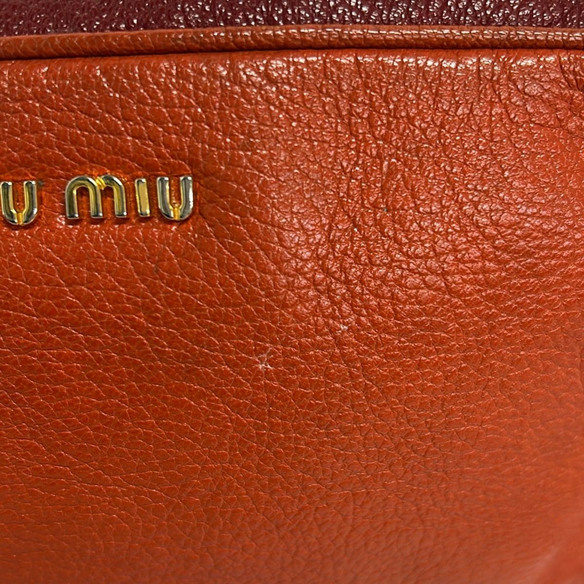 miumiu(ミュウミュウ) ショルダーバッグ - オレンジ×ボルドー バイ 