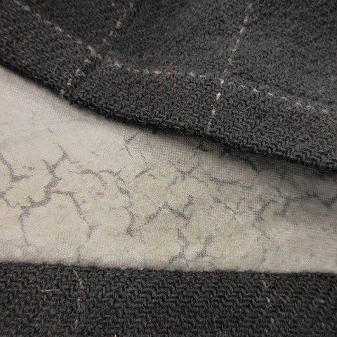 ソフネット SOPHNET. Harris Tweed コート M 黒 ブラック チェック柄 フード付き ボアライナー付き 長袖 /AO9 ■GY03