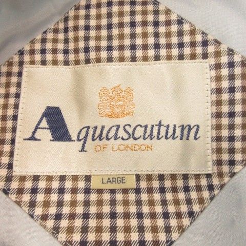 アクアスキュータム AQUASCUTUM ステンカラーコート シングル コート L ブルーグレー ステンカラー シングルブレスト 長袖 6404700 /CK6 ■GY03