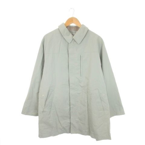 アクアスキュータム AQUASCUTUM ステンカラーコート シングル コート L ブルーグレー ステンカラー シングルブレスト 長袖 6404700 /CK6 ■GY03