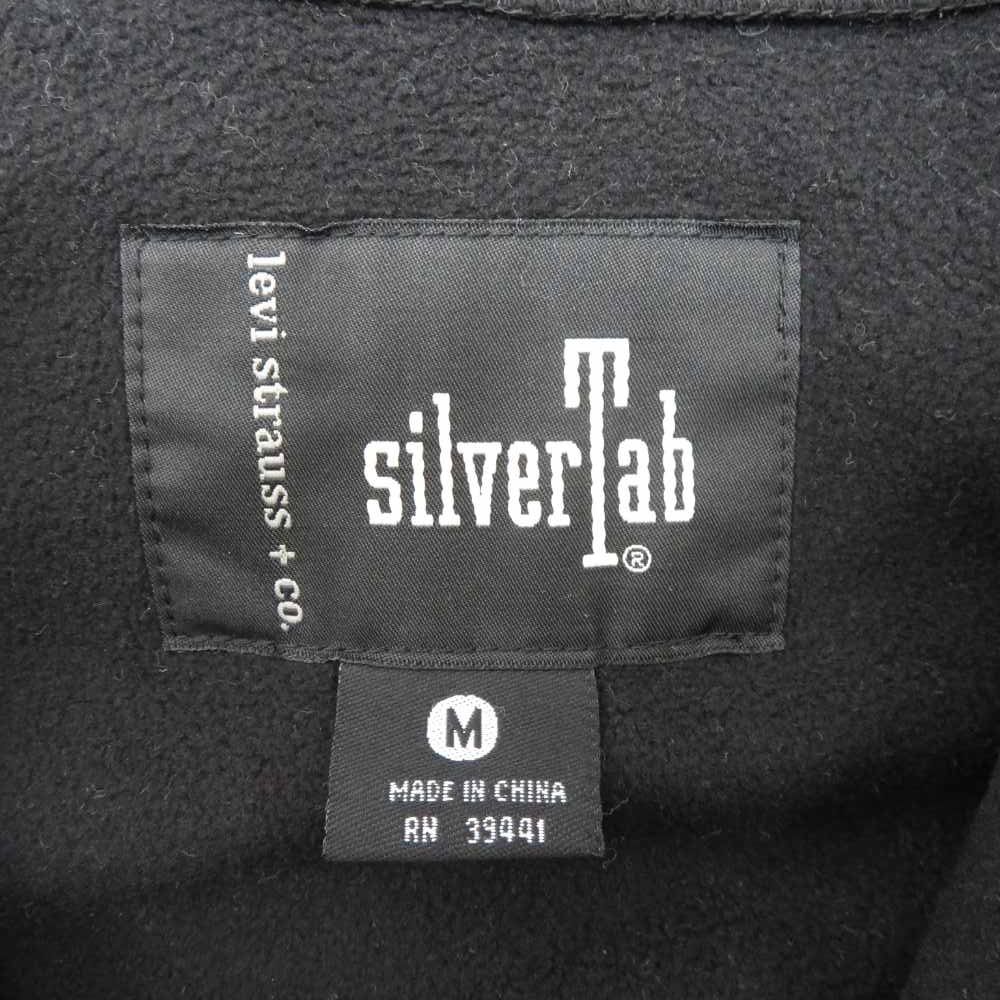 リーバイス Levi's × Jamiroquai フリースジャケット ミドル丈 M 黒 ブラック ダブルジップ スタンドカラー /MA1 ■GY99