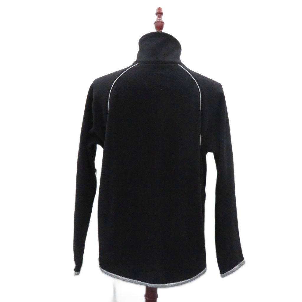 リーバイス Levi's × Jamiroquai フリースジャケット ミドル丈 M 黒 ブラック ダブルジップ スタンドカラー /MA1 ■GY99