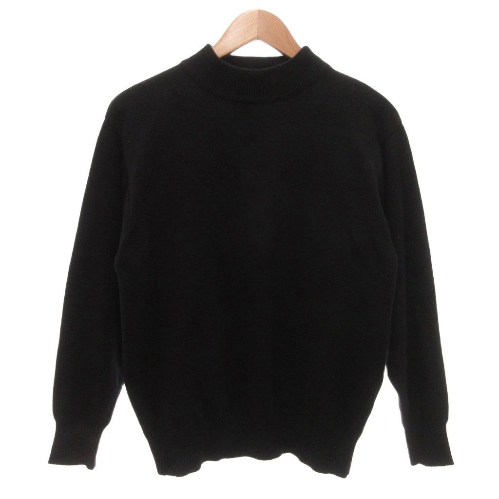 ケンゾー KENZO PARIS 美品 ヴィンテージ カシミヤ ニット セーター モックネック 黒 ブラック /KB ■GY99