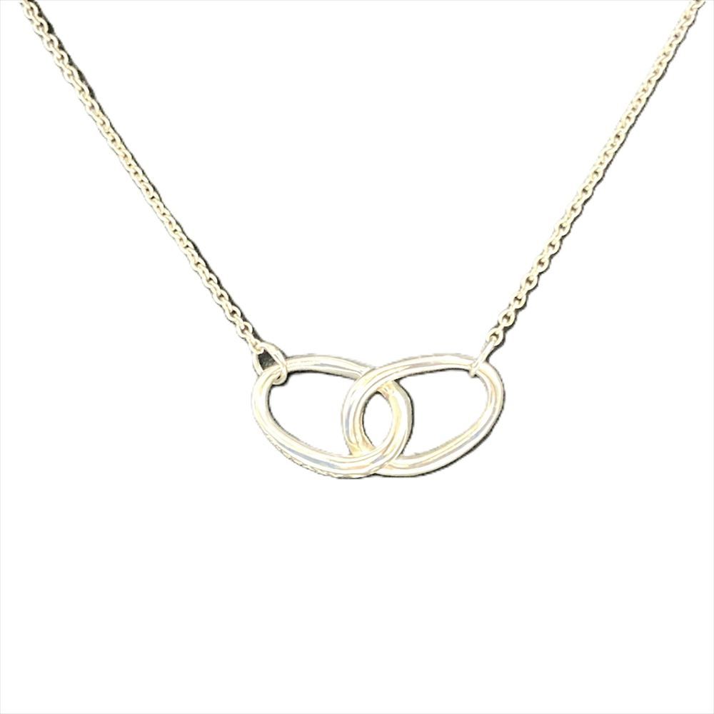 ティファニー Tiffany&Co. ダブルループ ネックレス SV925 2.6g シルバー エルサペレッティ レディース【中古】