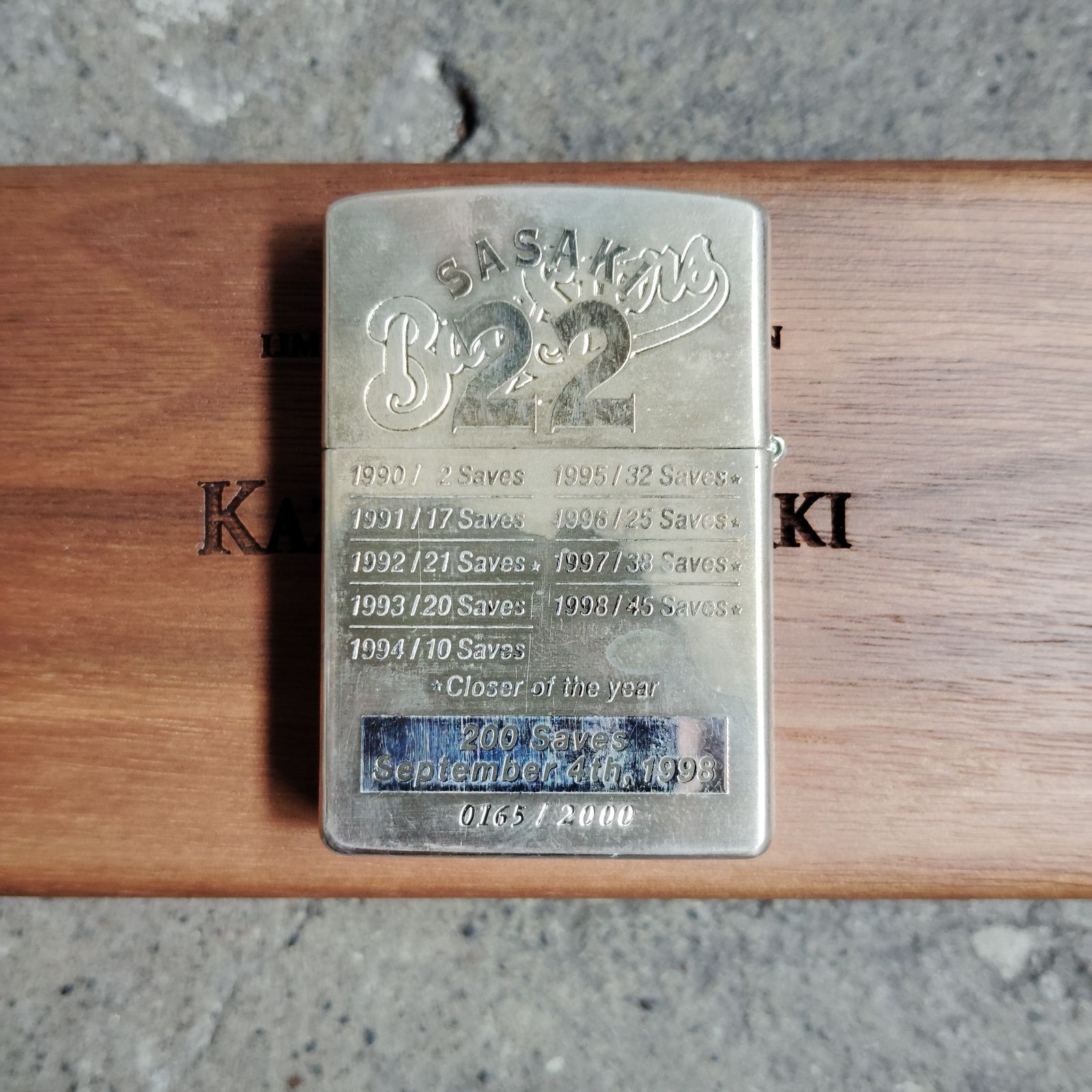 横浜ベイスターズ #22 佐々木主浩 200セーブ記念 ZIPPO ジッポー