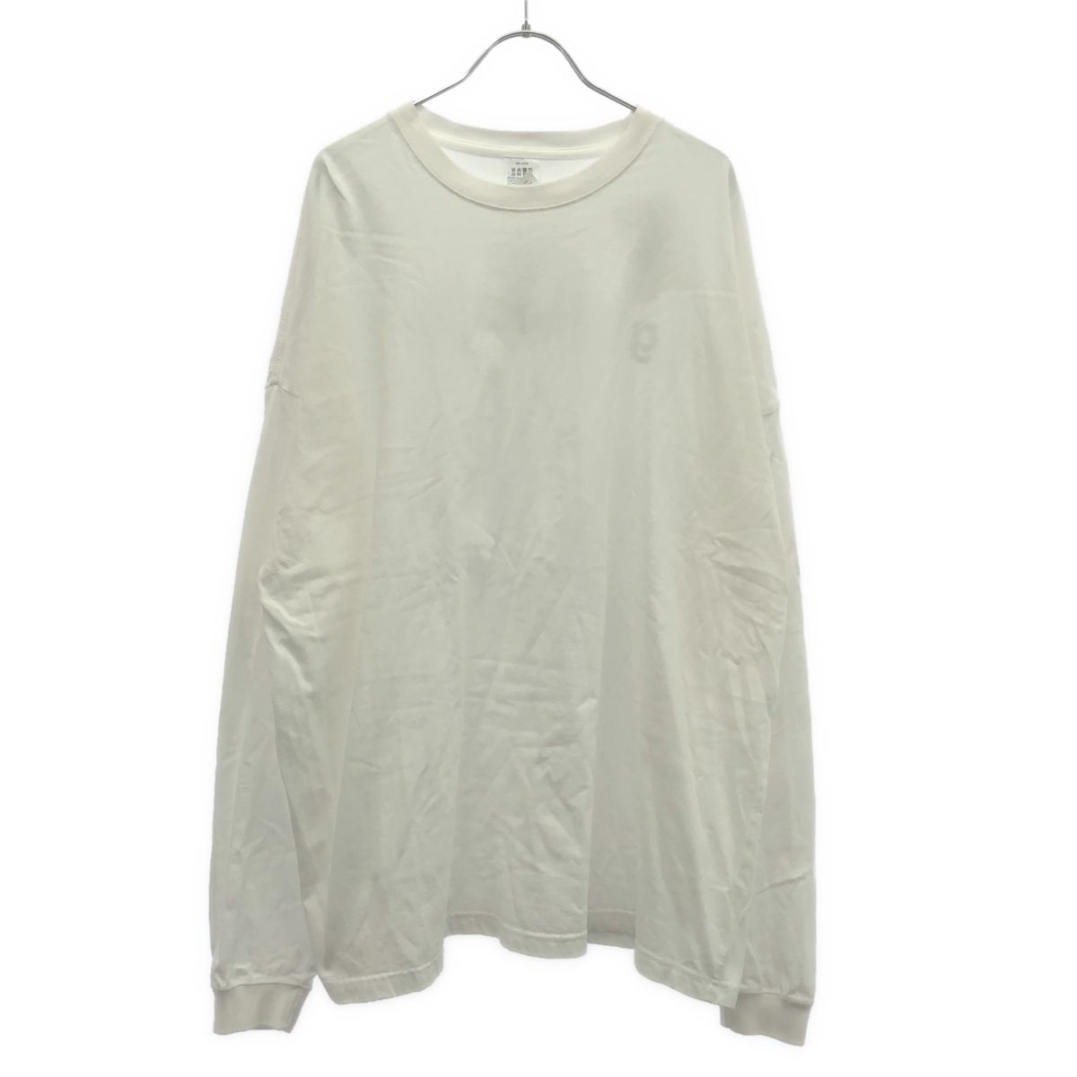 g'morning crew Long Sleeve Tee バックロゴ プリントロングスリーブTシャツ ホワイト XL