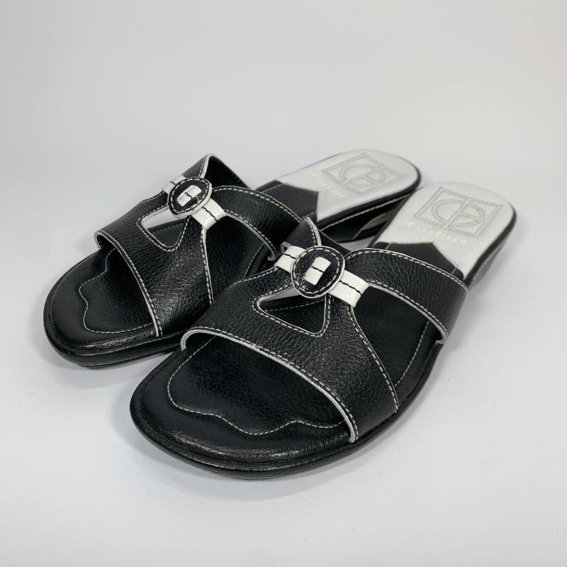 美品〇 コールハーン 22.5㎝ 5 1/2 サンダル ブラック ホワイト 黒 白 ナイキエア NIKE AIR COLEHAAN