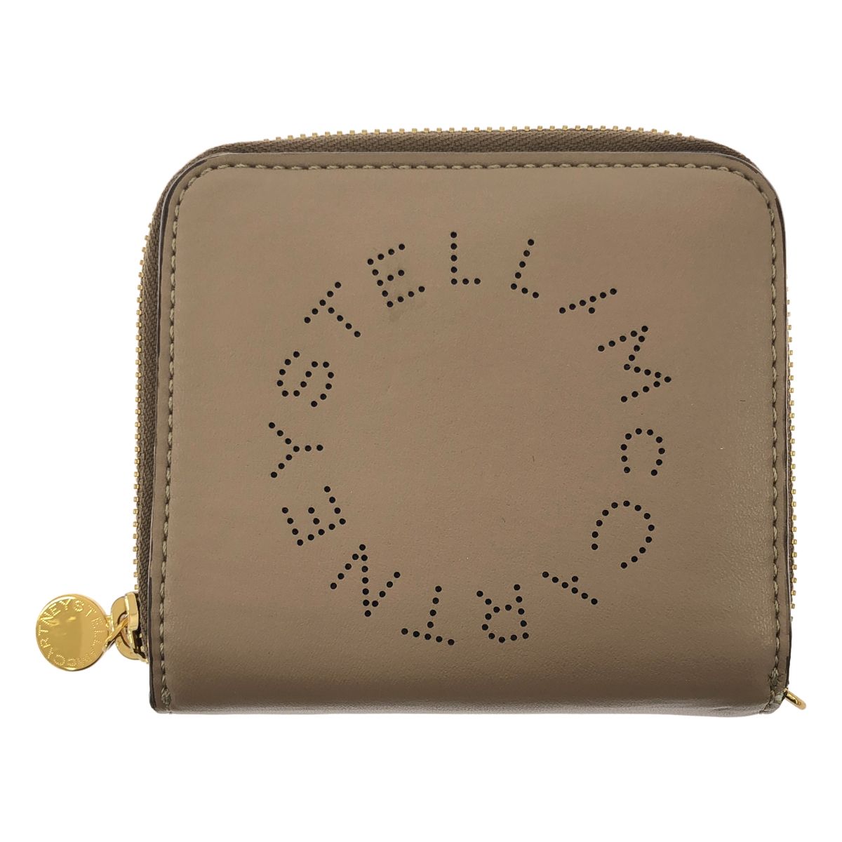 STELLA McCARTNEY ステラ マッカートニー パンチングロゴレザーウォレット ベージュ