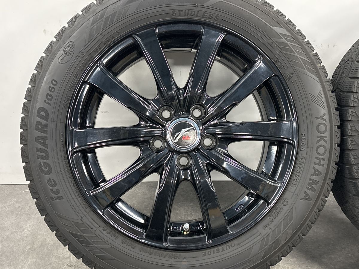 シエンタ　スタッドレスYOKOHAMA IG60 15インチ タイヤセット 美品】FANG 15in 6J +43 PCD100 ヨコハマ アイスガード iG60 185/60R15