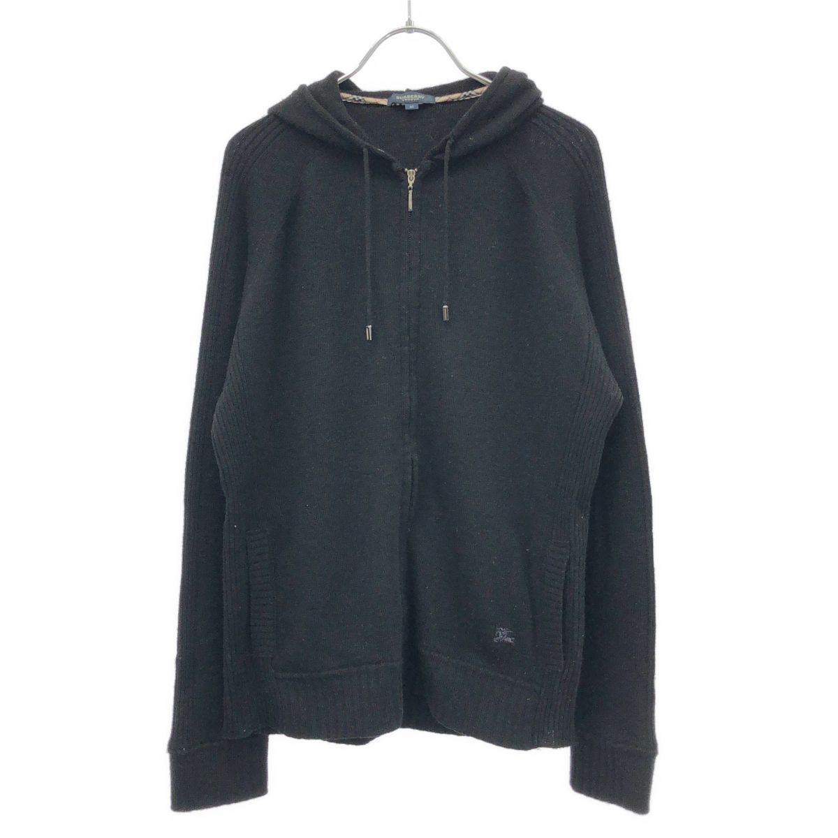 BURBERRY LONDON バーバリーロンドン ジップアップニットパーカー FB180-681-09 ブラック 15