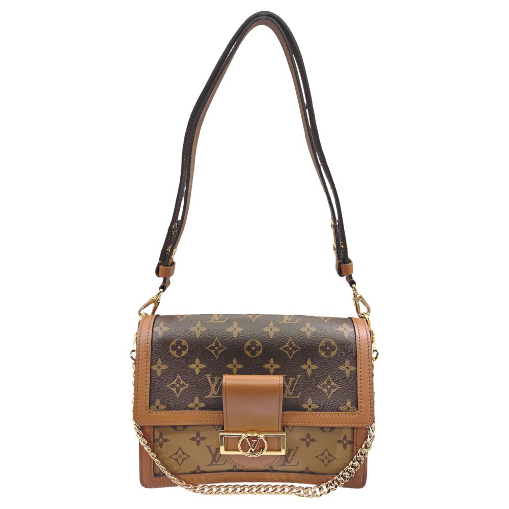 【中古】LOUIS VUITTON ルイ ヴィトン ドーフィーヌMM M44391 FL0271 モノグラム ショルダーバッグ レディース モノグラム･リバース チェーンショルダー チェーンショルダーバッグ LV ヴィトン 鞄【ブランドギャラリー心斎橋店】