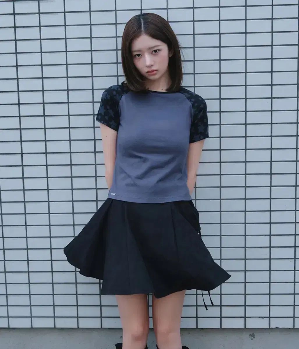 ミセキSEOUL ソウル Draped side pocket midi skirt ブラック