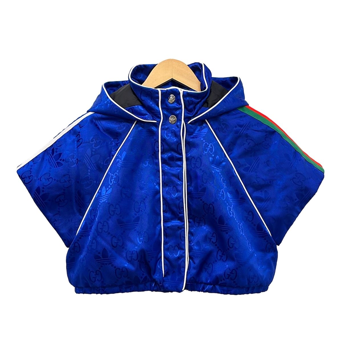 GUCCI(グッチ) ブルゾン サイズ38 S レディース美品 - 714856 ZALFR ブルー×グリーン×レッド