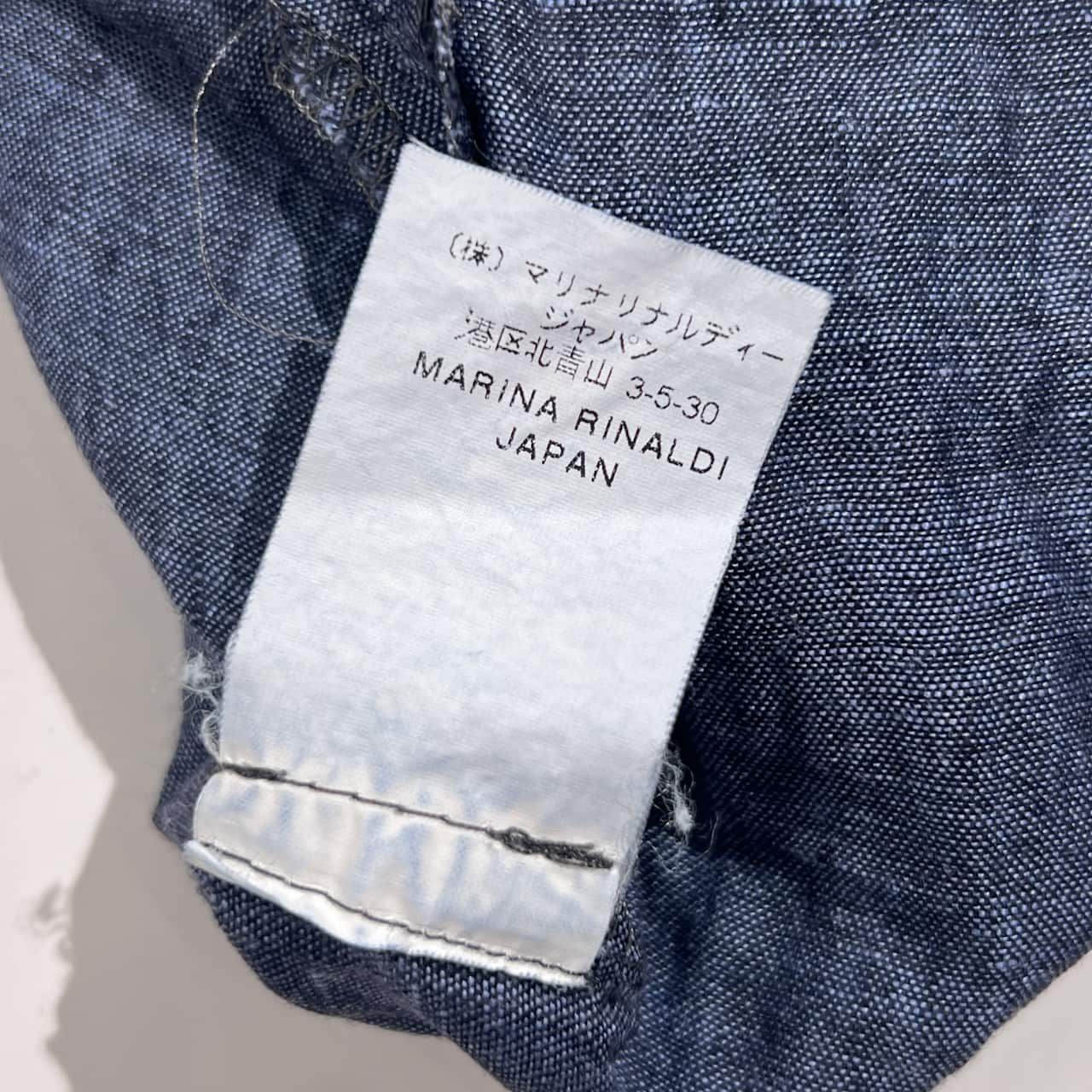 リネン100% イタリア製 MARINA RINALDI マリナリナルディ サイドジップ