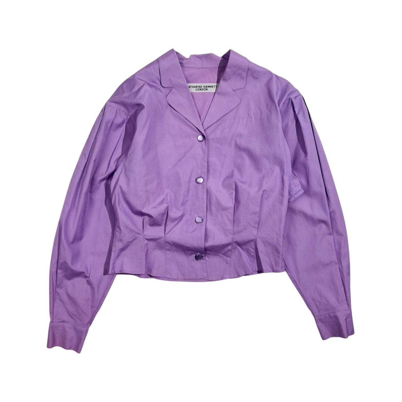 90s KATHARINE HAMNETT LONDON キャサリンハムネット 開襟 長袖 シャツ