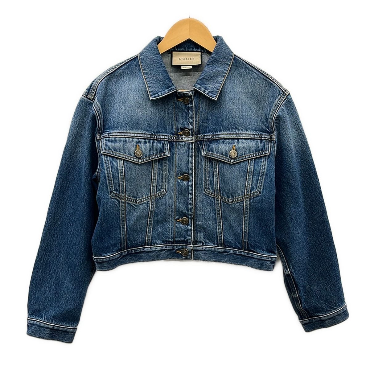 GUCCI(グッチ) Gジャン サイズ36 S レディース美品 - 714290 XDCGY ブルー 長袖/クマ/春/秋