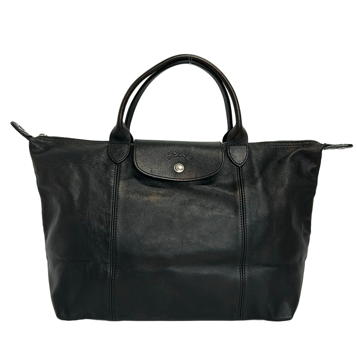 LONGCHAMP(ロンシャン) ハンドバッグ ル・プリアージュキュイール 黒 レザー