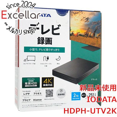 [bn:0] I-O DATA　ポータブルハードディスク　HDPH-UTV2K　2TB　ブラック