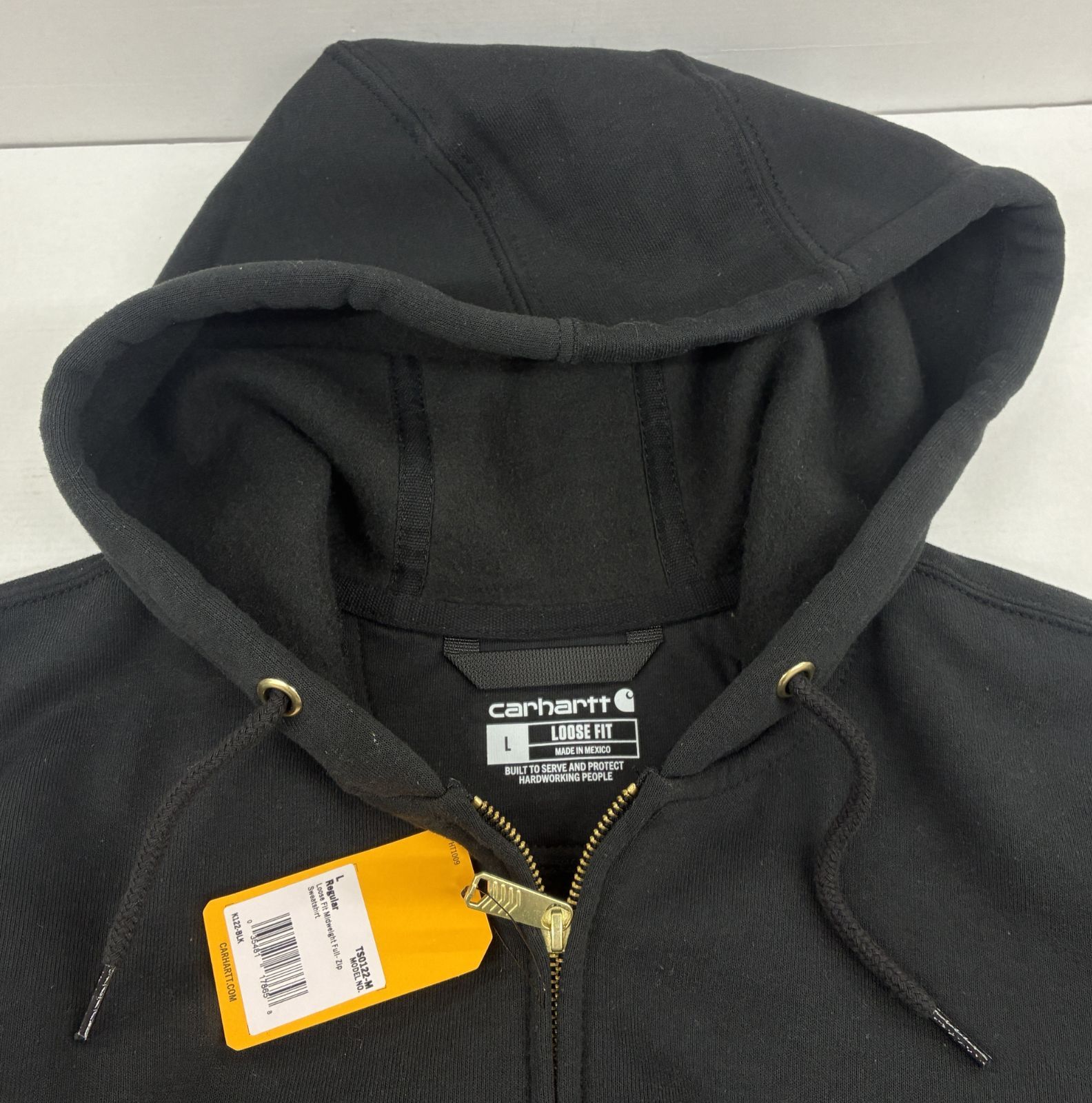 美中古 カーハート ジップ パーカー Lサイズ ルーズフィット TS0122 裏 