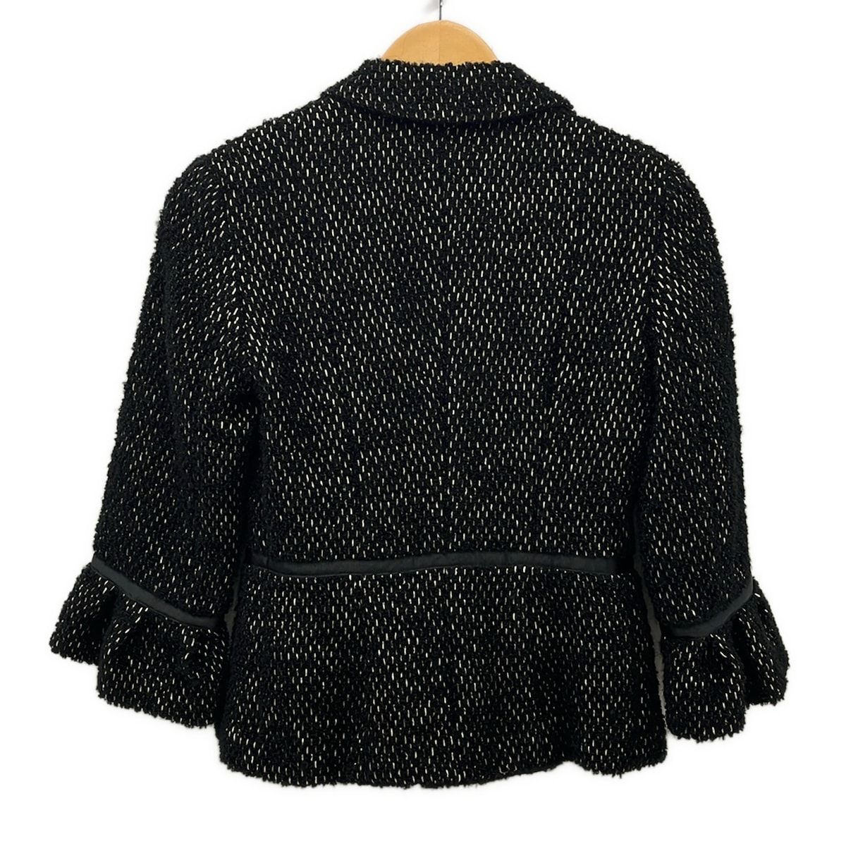 Max Mara STUDIO(マックスマーラスタジオ) ジャケット サイズ38 M レディース美品 - 黒×アイボリー 長袖/秋/冬
