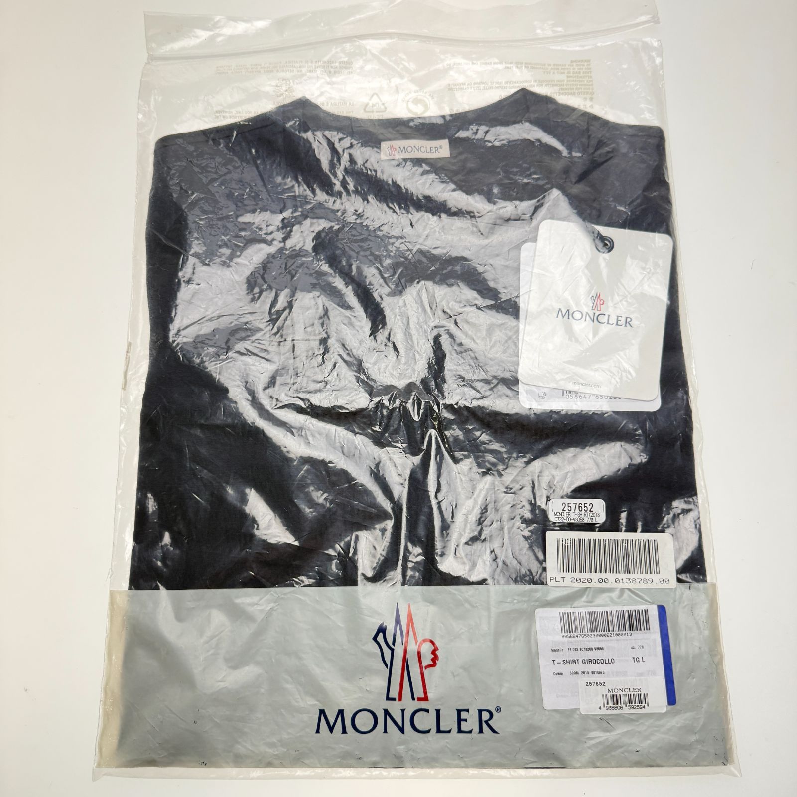 新品未使用】MONCLER モンクレール ロゴ Tシャツ ネイビー サイズL 