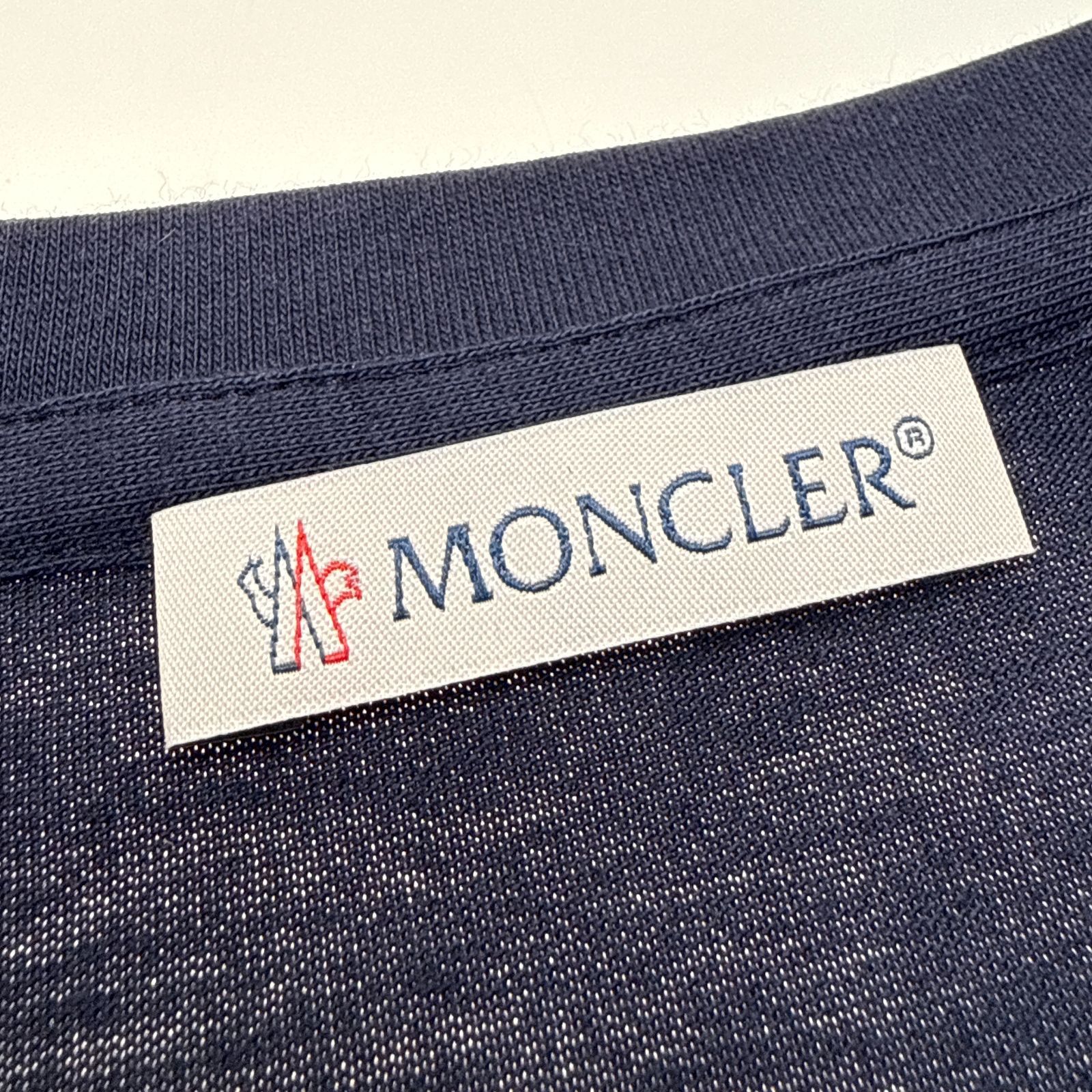 新品未使用】MONCLER モンクレール ロゴ Tシャツ ネイビー サイズL 