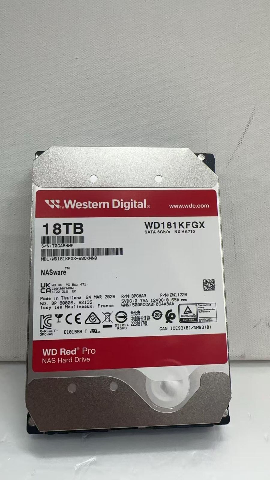 Western Digital WD181KFGX 18TB HDD / ジャンク品 ++924214