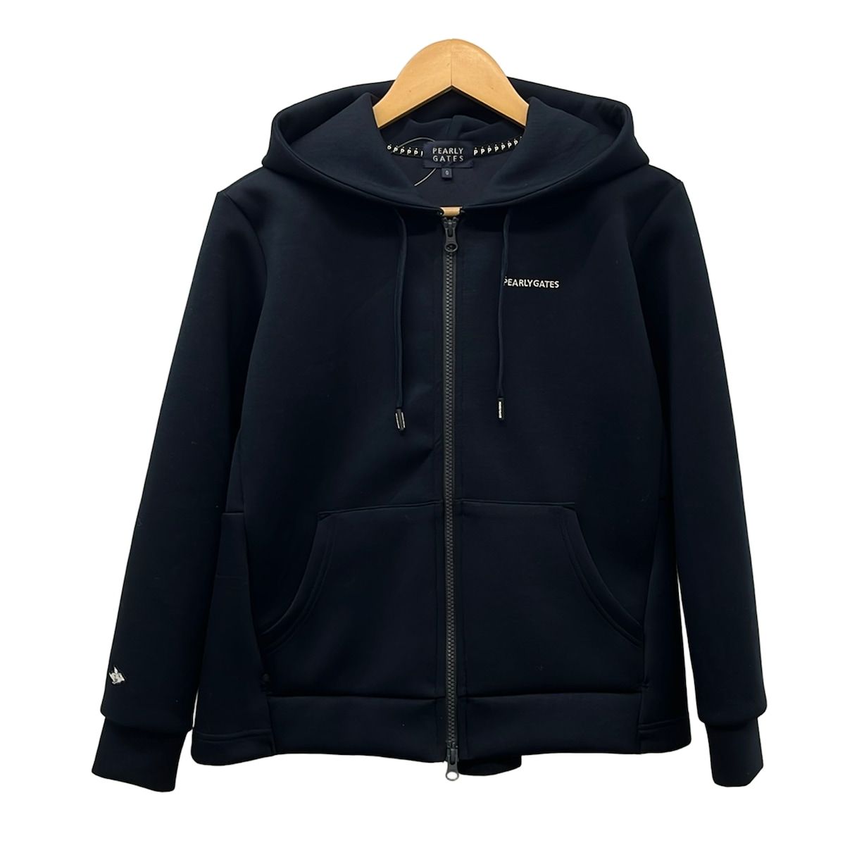 PEARLY GATES(パーリーゲイツ) パーカー サイズ0 XS レディース美品 - ダークネイビー 長袖/ジップアップ