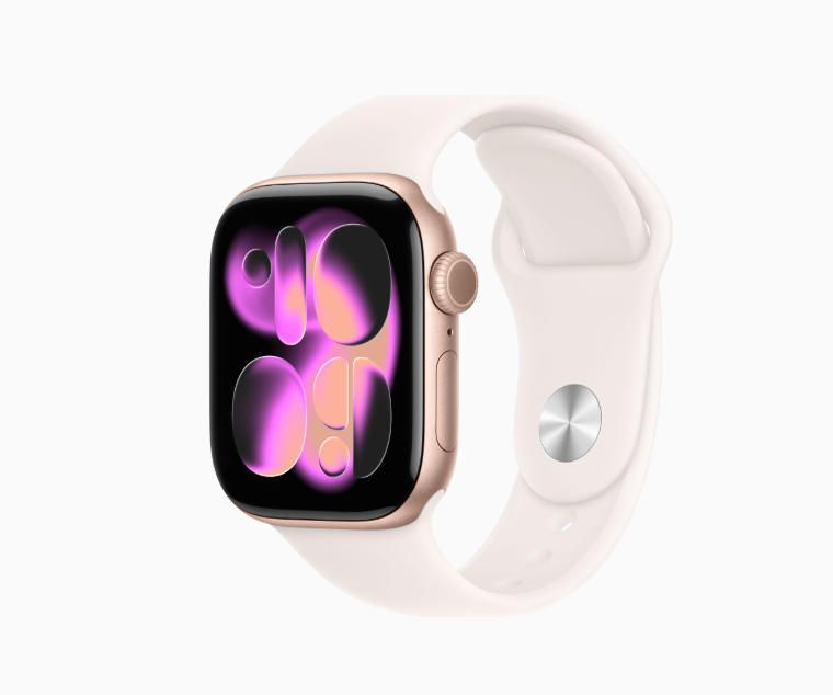 「新品」Apple Watch Series 11 GPS+Cellularモデル 42mm MF8F4J/A [ローズゴールド・ライトブラッシュスポーツバンド M/L]