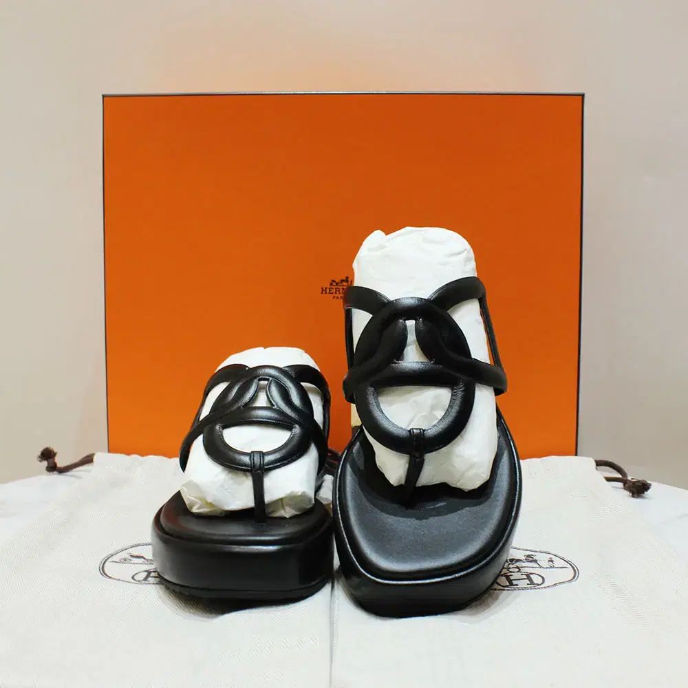 ブランドダオルトンネ エルメス ジプシー ナッパ サンダル 38 250mm H231083Z
