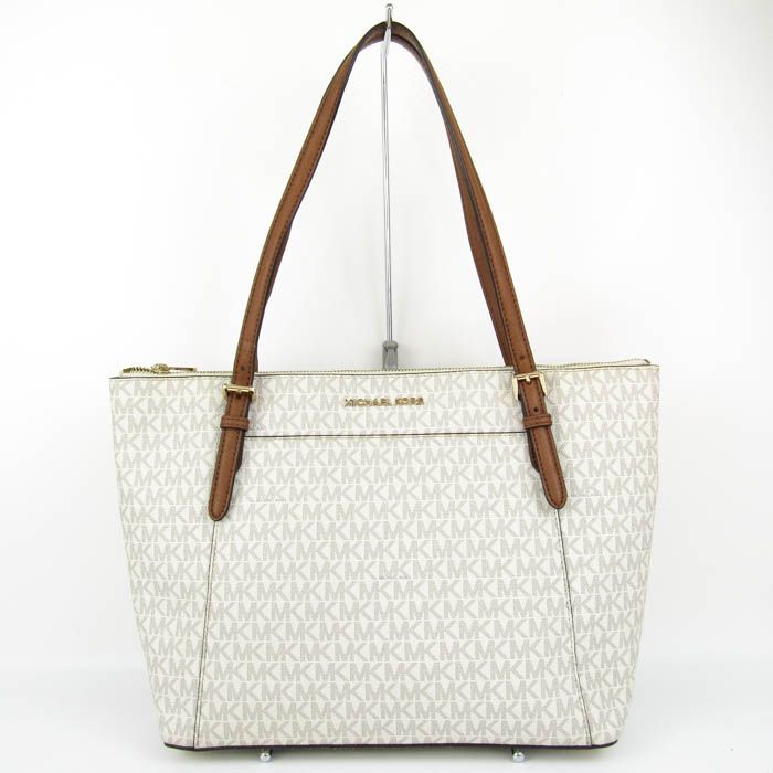 マイケルコース トートバッグ レザー 肩掛け ショルダーバッグ 鞄 カバン ブランド レディース ベージュ Michael Kors 【中古】