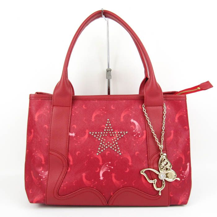 アナスイ トートバッグ エストレジャー 鞄 カバン ブランド レディース レッド ANNA SUI 【中古】