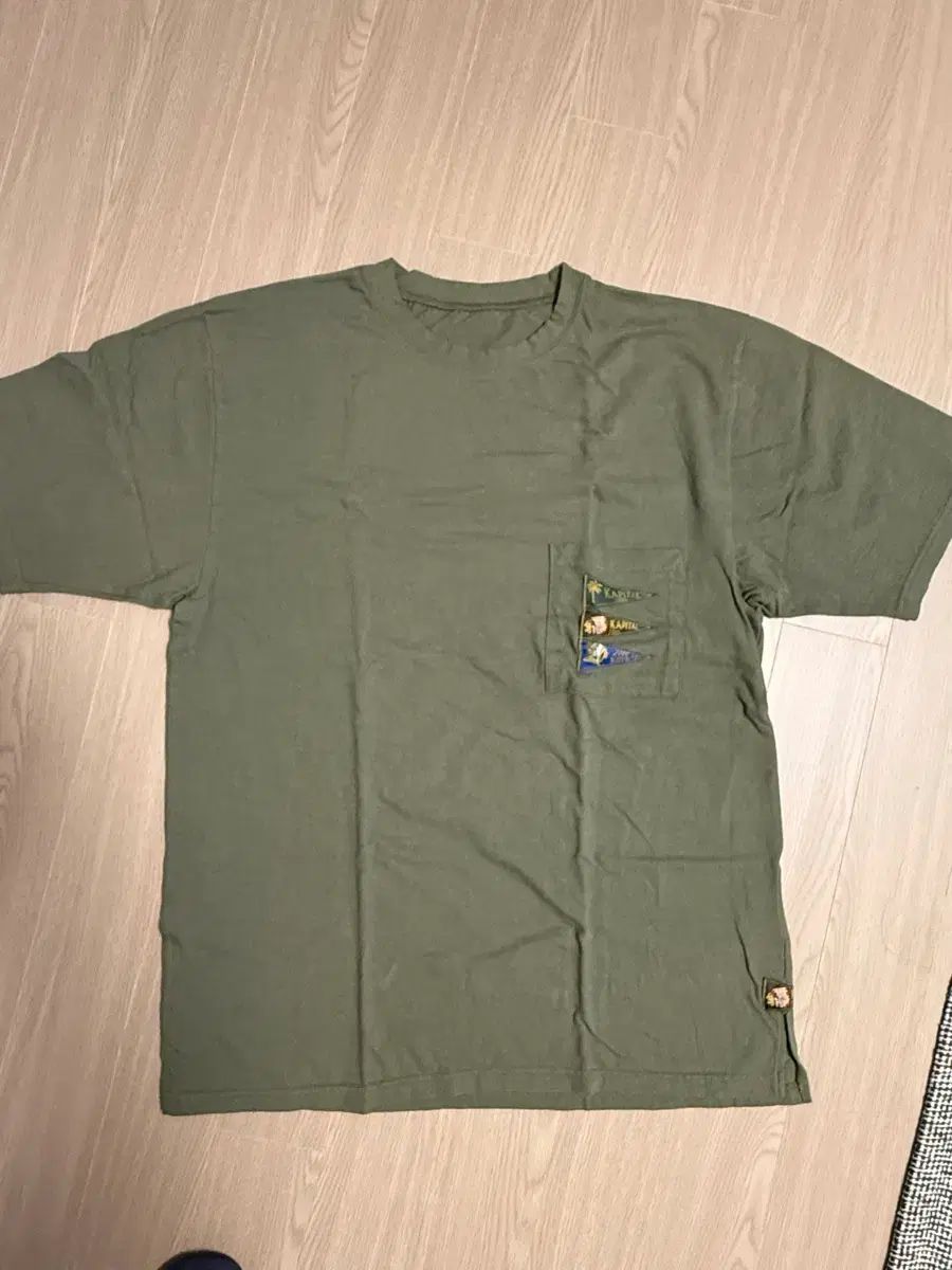 KAPITAL ポケット 半袖 Tシャツ カーキ
