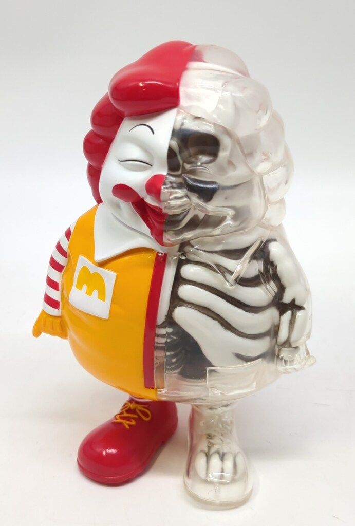 SECRETBASE RON ENGLISH X-RAY MC SUPERSIZED FULLCOLOR(クリア成型/白黒骨/赤黄色)