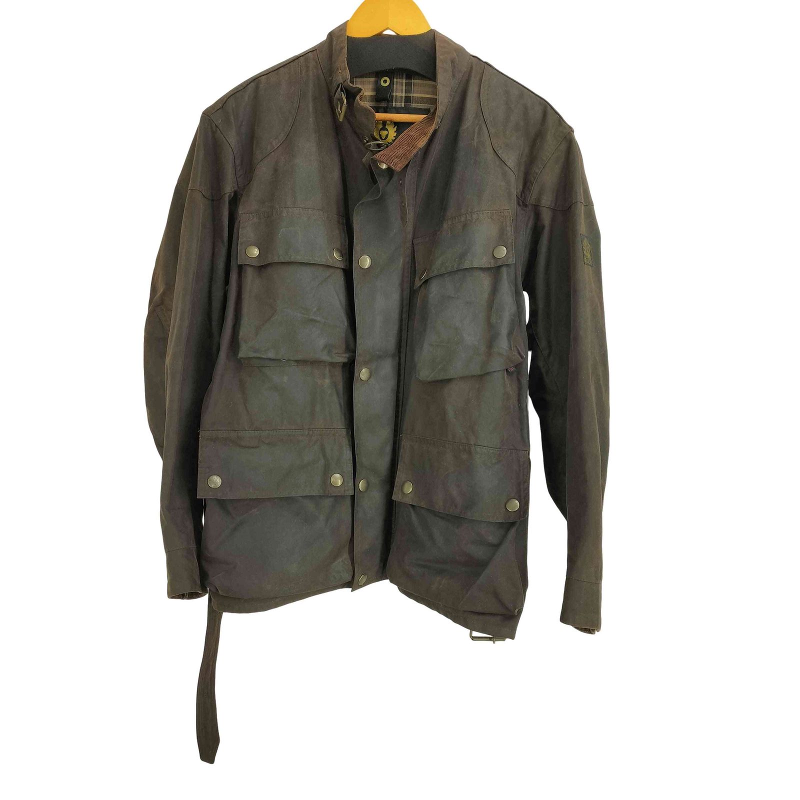 ベルスタッフ Belstaff イタリア製 裏地チェック オイルド トライアル 