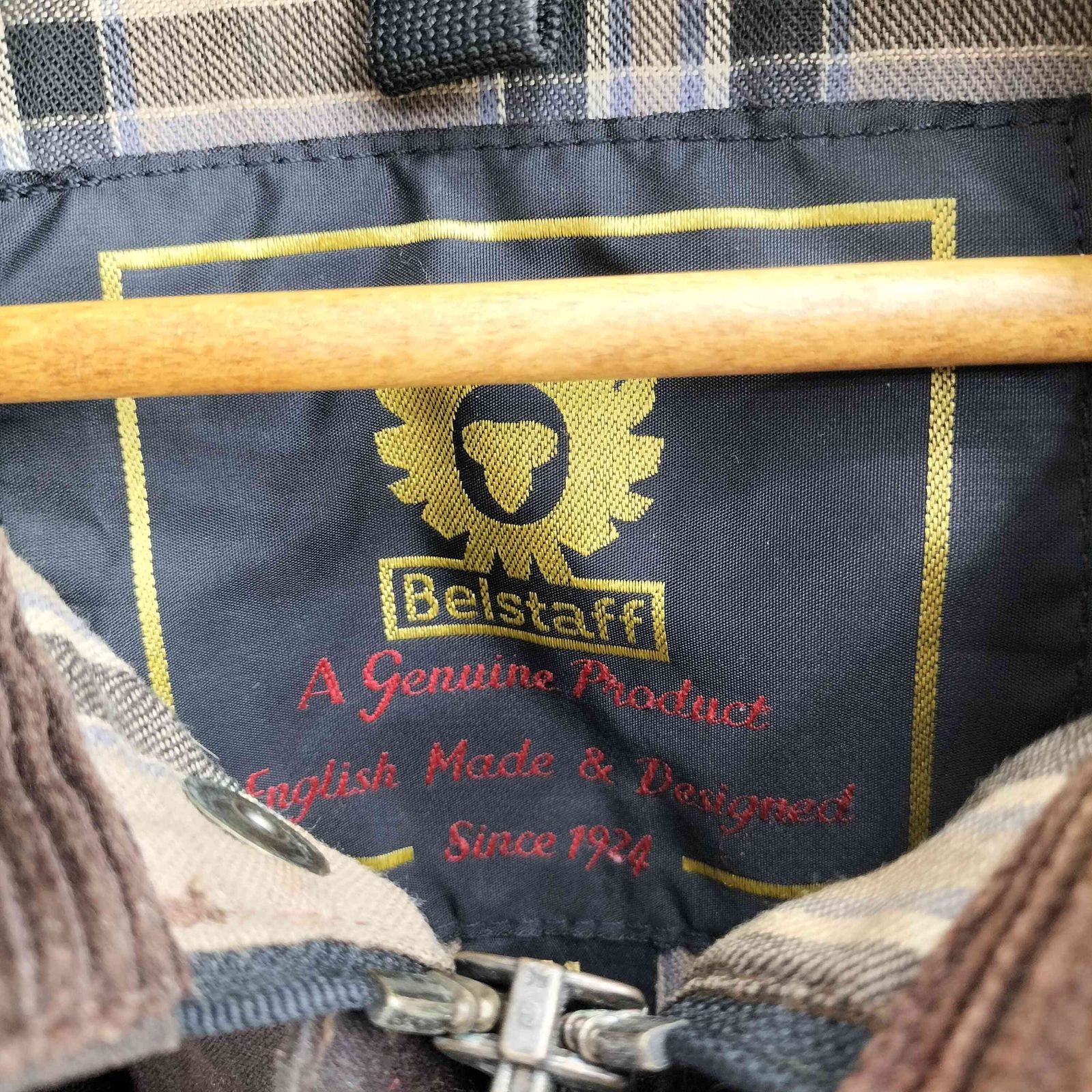 ベルスタッフ Belstaff イタリア製 裏地チェック オイルド トライアル 