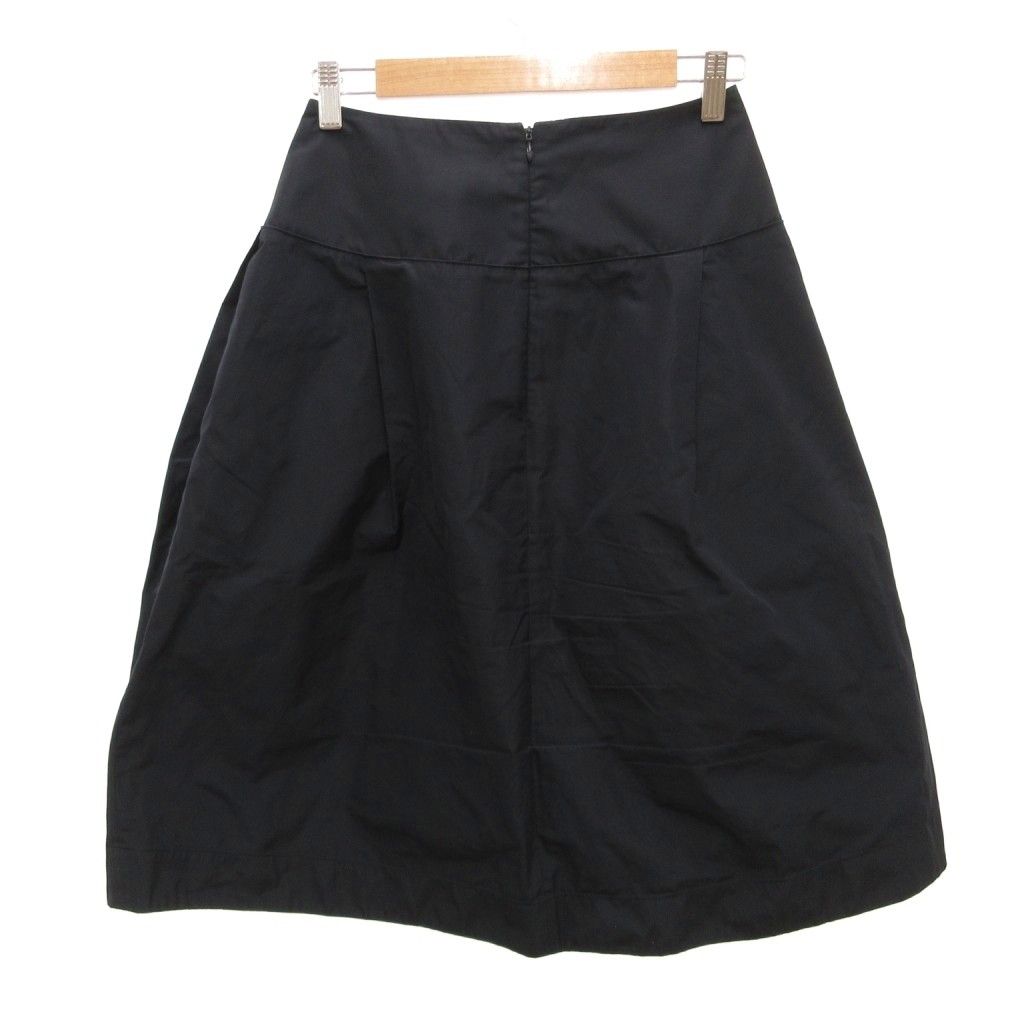 ジルサンダー JIL SANDER NAVY フレアスカート ひざ丈 36 紺 ネイビー