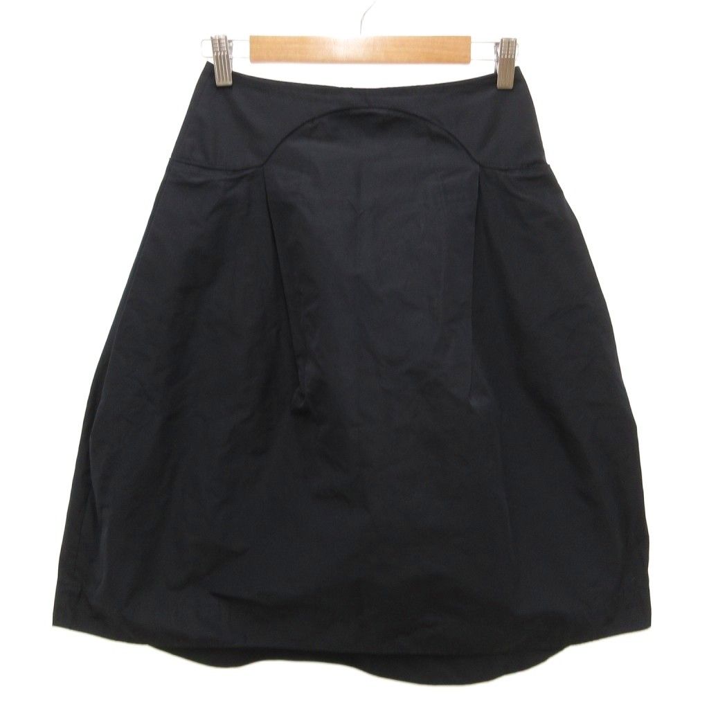 ジルサンダー JIL SANDER NAVY フレアスカート ひざ丈 36 紺 ネイビー