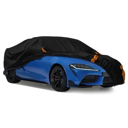 車カバー トヨTA・スープラ A90型 スポーツカーカバー 車専用カバー 防水 裏起毛 防塵 UVカット 黄砂/雪対策 弾力な防風ロープ付き 四季対応 ブラックma 5880dbb4