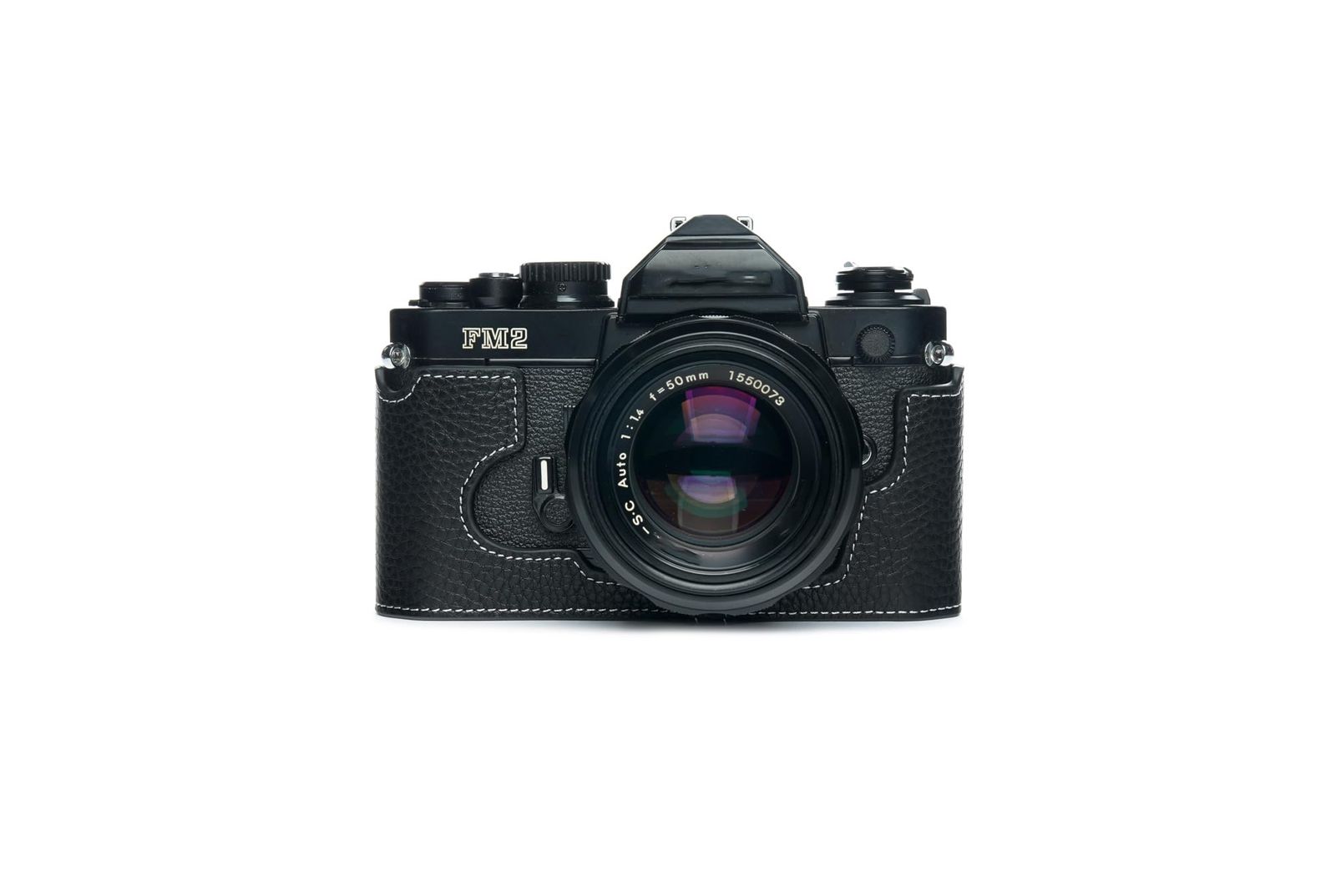 特価商品 TP Original Nikon FM2 FM FM2n FE FE2 MF-16データバック 付き 専用 ブルタイプ 本革 ボディケース 黒色
