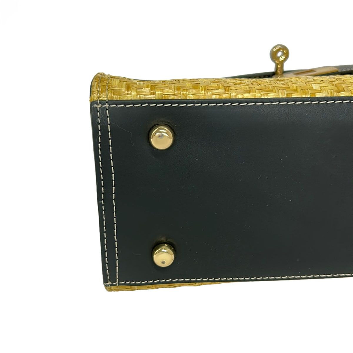 GIANNI NOTARO(ジャンニノターロ) ハンドバッグ美品 - 黒×ベージュ 