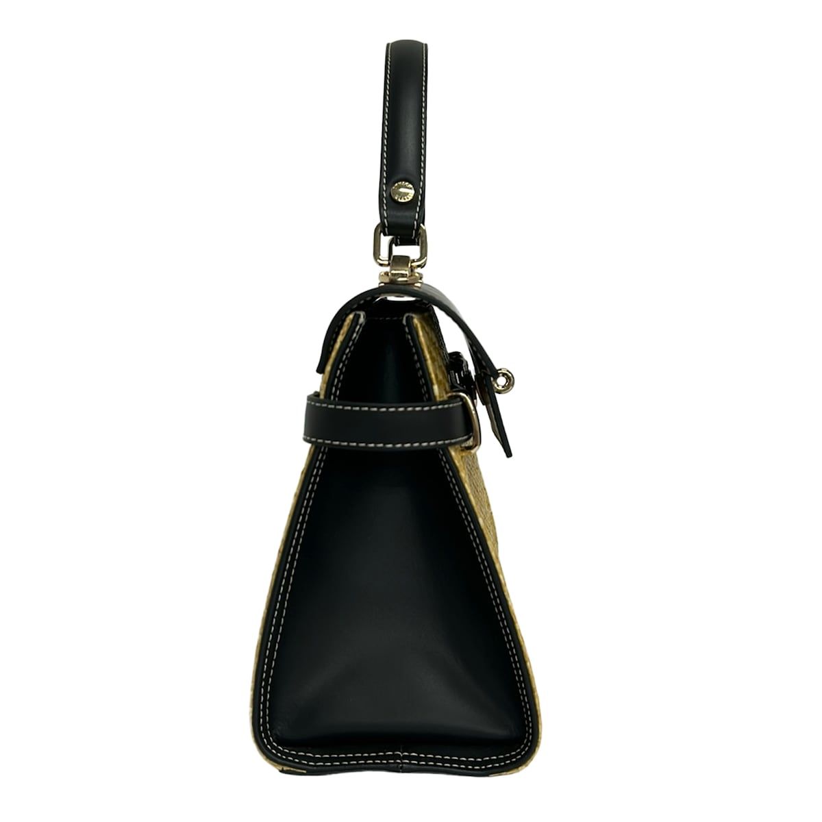 GIANNI NOTARO(ジャンニノターロ) ハンドバッグ美品 - 黒×ベージュ 