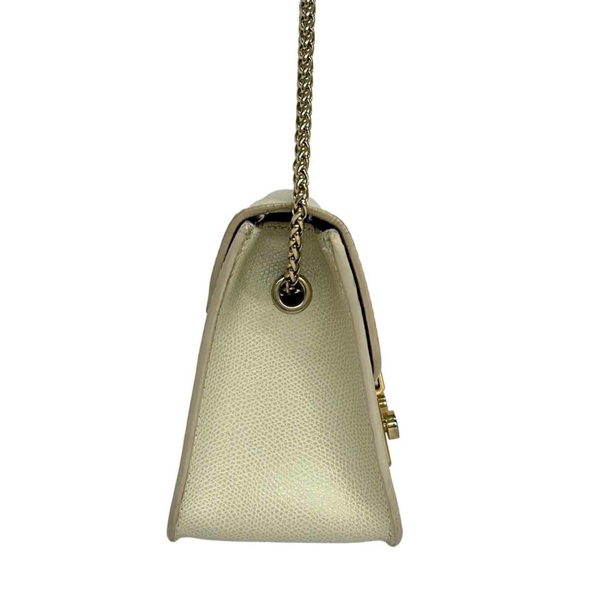 FURLA(フルラ) ショルダーバッグ メトロポリス 白 チェーンショルダー レザー