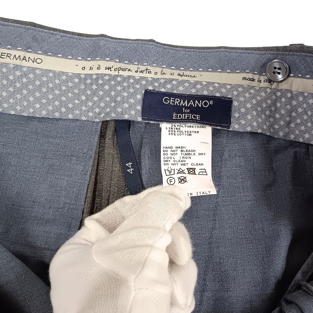 GERMANO for EDIFICE ジェルマーノ スラックス パンツ グレー サイズ44