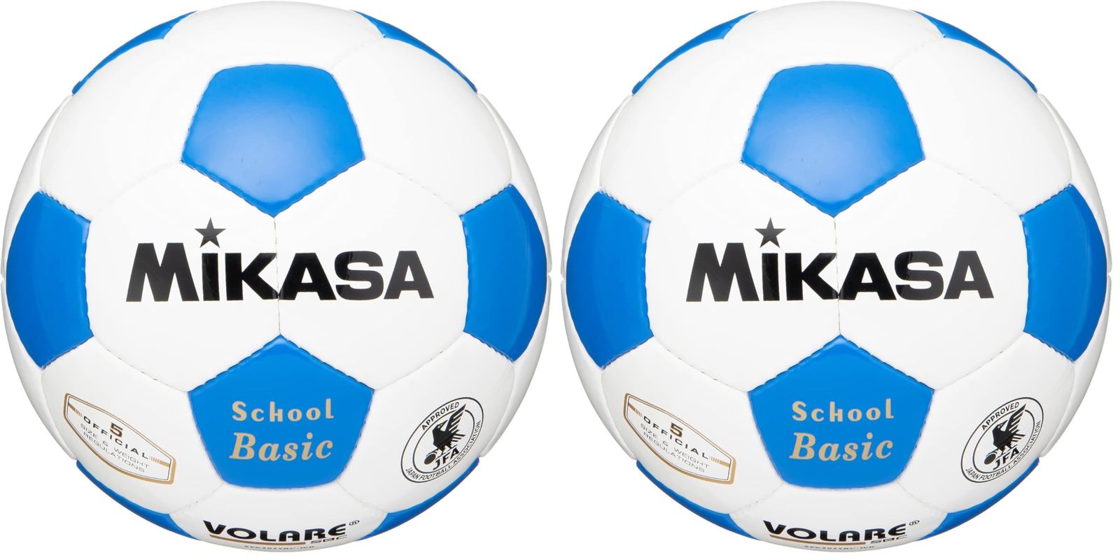 特価商品 ミカサ(MIKASA) サッカーボール 検定球 5号 (一般・大学・高校生・中学生用) 手縫いボール SVC502SBC 推奨内圧0.8(kgf/?) (× 2)