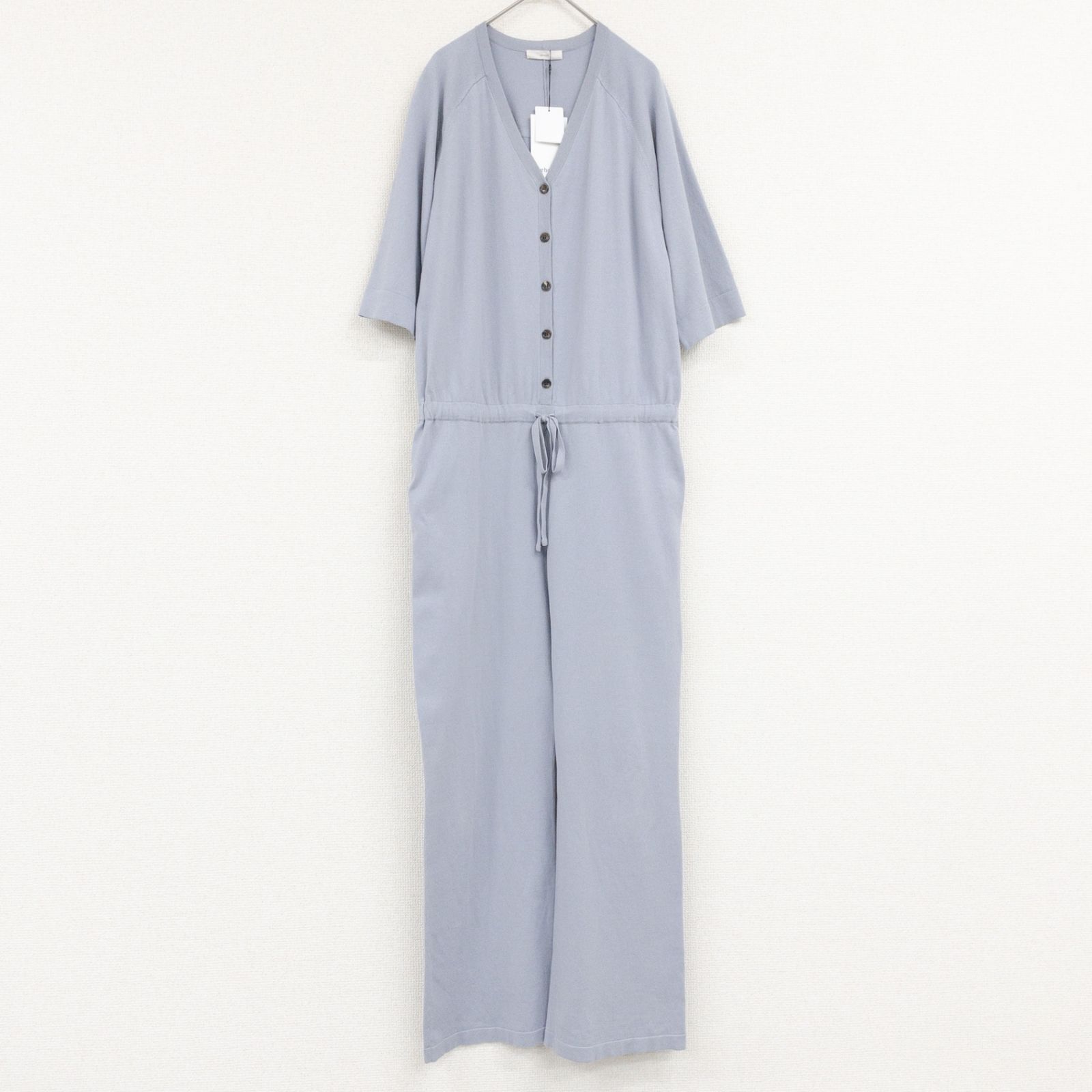 新品同様】ebure エブール ニットオールインワン サロペット 半袖 