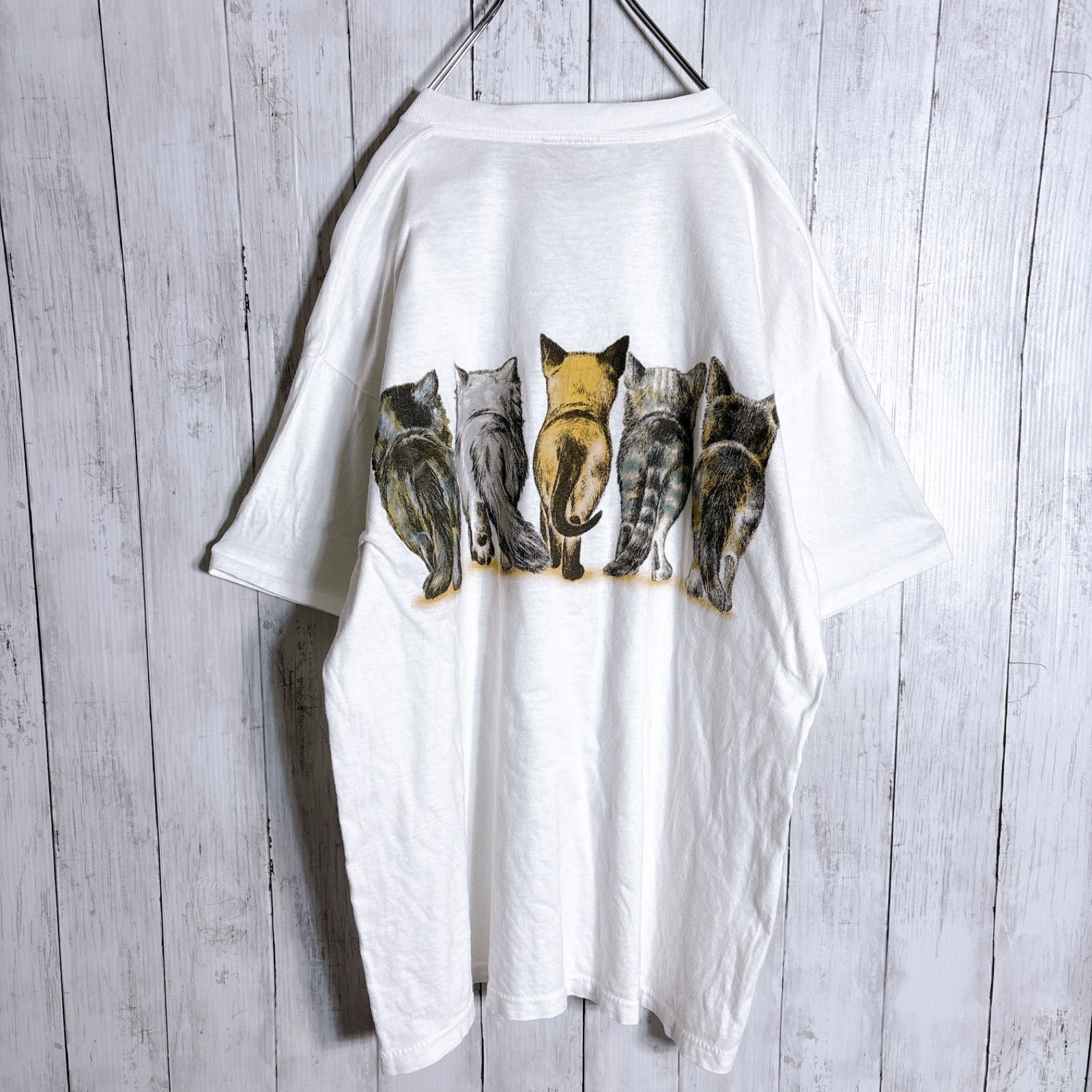 あいみょん 着用 古着 Tシャツ 猫 ヴィンテージ 在原みゆ紀/あいみょん着用】90s Vintage 古着 ONEITA 猫 ネコ CAT